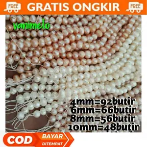Mutiara Air Tawar Bulat 6mm 8mm 10mm12mm 14mm Premium Quality