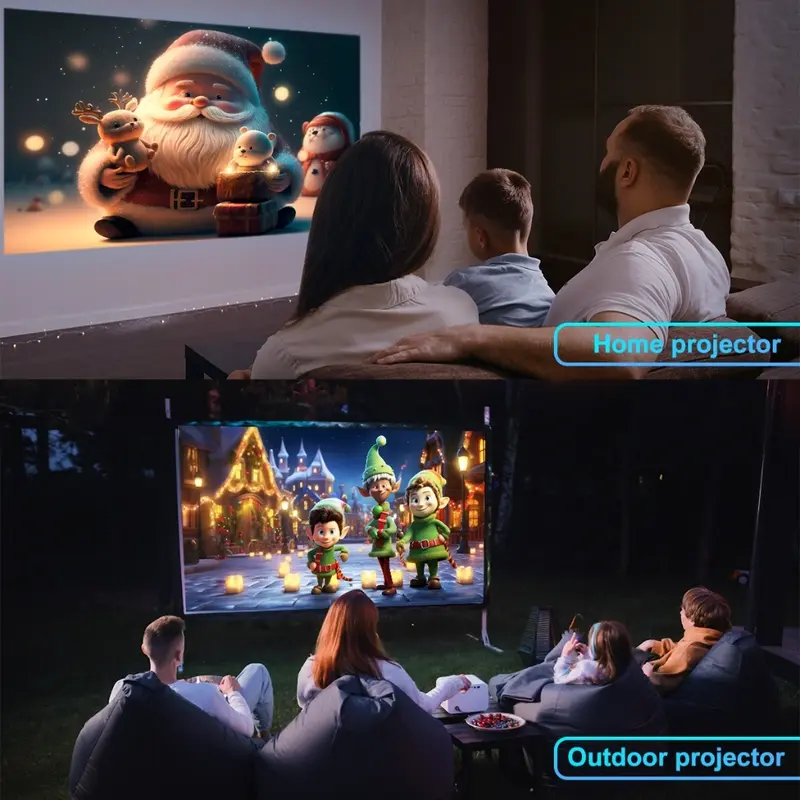 Máy Chiếu thông minh, NEW HY320 PRO, Led Cầm Tay 4K, Tương thích với TV, Máy tính xách tay, Điện thoại Android, Netflix và Bluetooth, Hy320 Pro 4