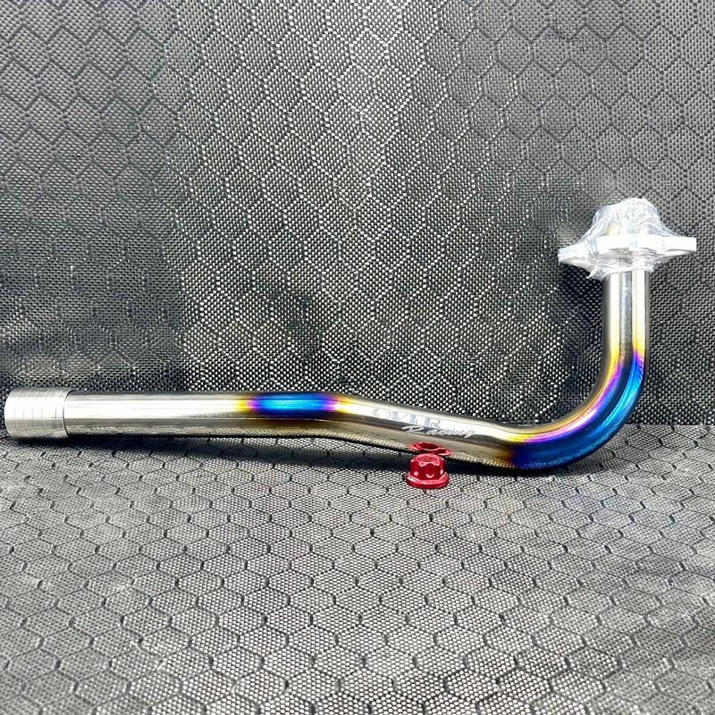 Cổ pô titan Wave dream 100, RS form bóng OVER