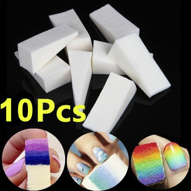10pcs Nail Art Gradient Color Stamping Sponge Gel Triangle Coloring ...
