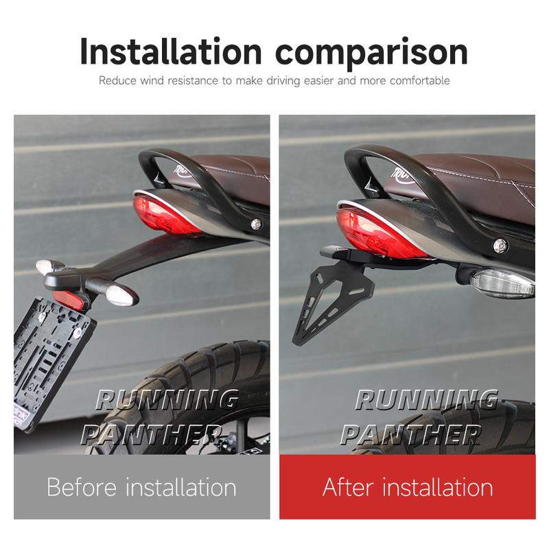 Motorcycle Rear Short Tail Stock License Plate Holder Tailstock Frame Bracket For Triumph Speed 400 2023- 2