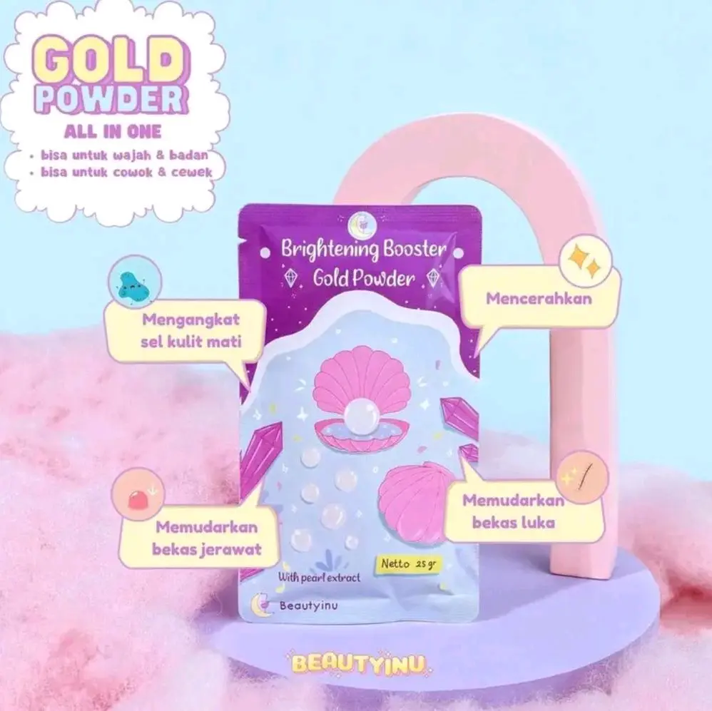 Birghtening Gold Booster powder Biibit Pemutih