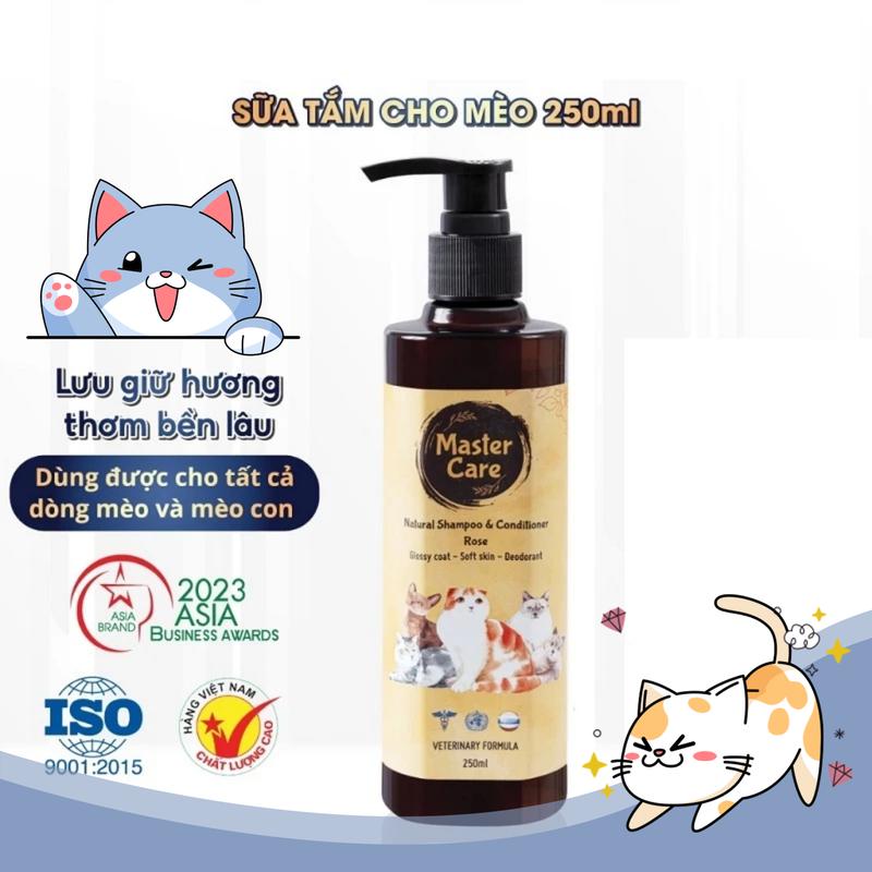Sữa tắm MÈO MasterCare For Pet 250ml - Dưỡng lông, thơm lâu, chống rụng lông - MINIMAL Pet