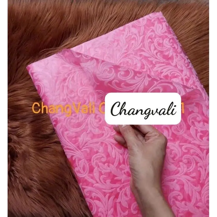 Giấy gấm lụa hoa văn cao cấp gói hoa 2