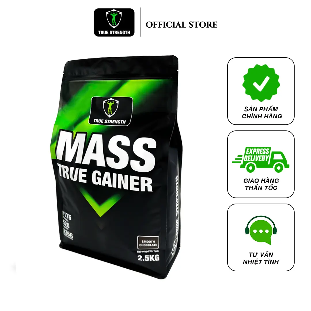 Sữa Bột Dinh Dưỡng Mass True Gainer | Loại 2.5kg | True Strength