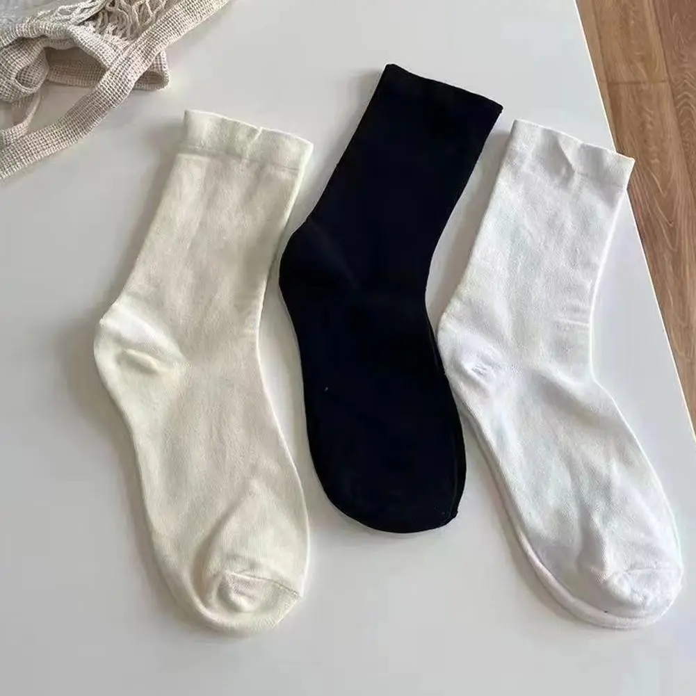 Women Socks Muslimah Unisex Socks Mid Calf Socks Plain Casual Socks Stoking