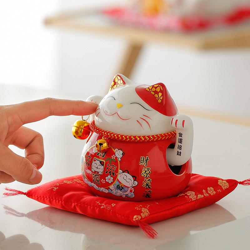 Mèo Vẫy Bằng Pin - Mèo Thần Tài Maneki Neko Kêu Gọi Khách Hũ Tiết Kiệm Trang Trí Nhà Cửa Quà Tặng Khai Trương Decor Decor Phòng 3