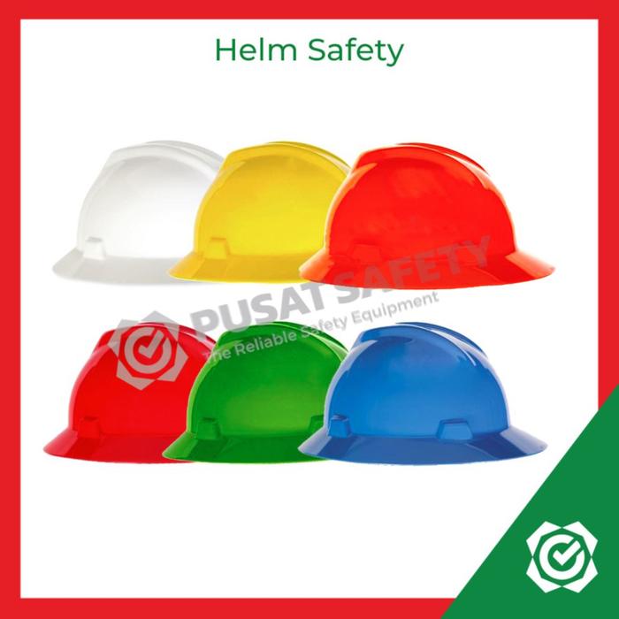 Gambar Helm Proyek Kerja Safety MSA V-Gard Lokal Fullbrim dari Pusat Safety Kota Administrasi Jakarta Barat Tokopedia