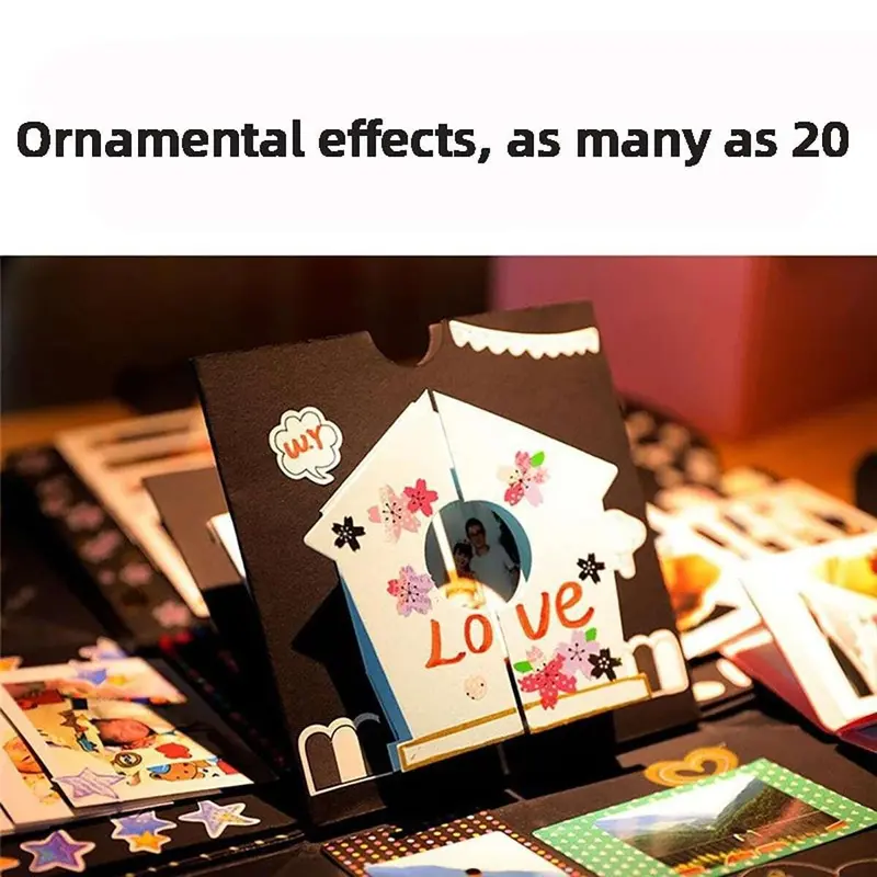 DIY Photo Album Explosion Box, 1 Box Romantic Surprise Gift Box, DIY Photo Album Surprise Box, Gift for Him/her, Decoration Items 7