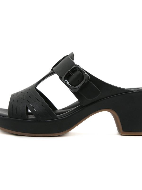 Women's Elegant Solid Color Platform Sandals, Fashionable Round Toe Wedge Sandals for Summer, Lightweight Breathable Comfortable Shoes for Daily Wear, Girl 7