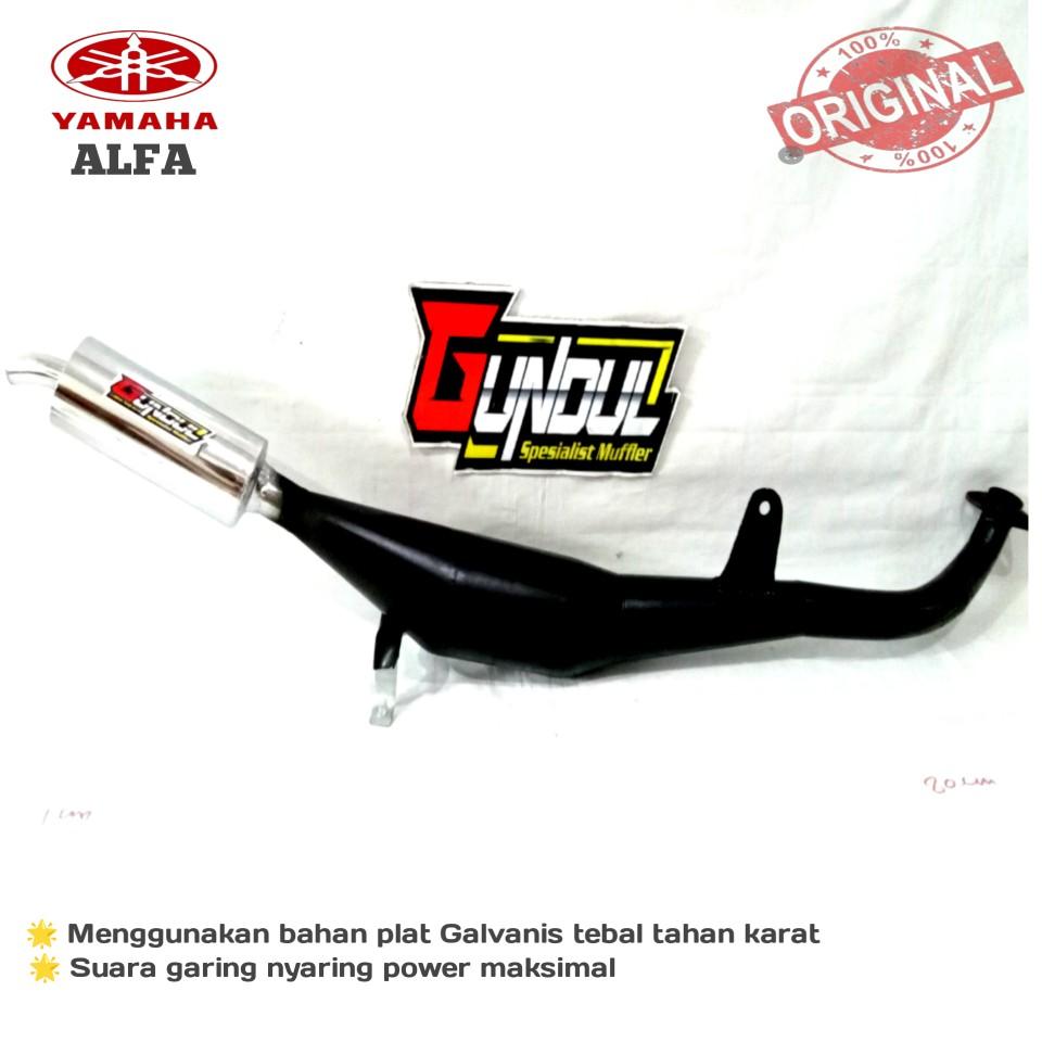 Knalpot racing yamaha Alfa y100 suara kering power maksimal