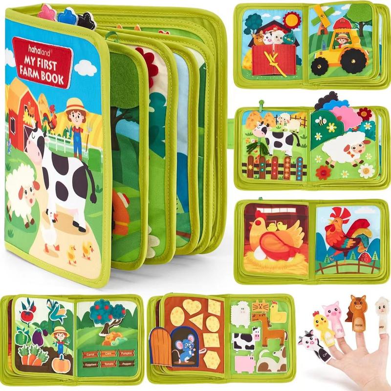 Product Introduction of Children's Tear-Proof Deer Book, Good Night Felt Quiet Book Toy, Early Education Pop-up Book, Enlightenment Baby Cloth Book jumping  cactus 15