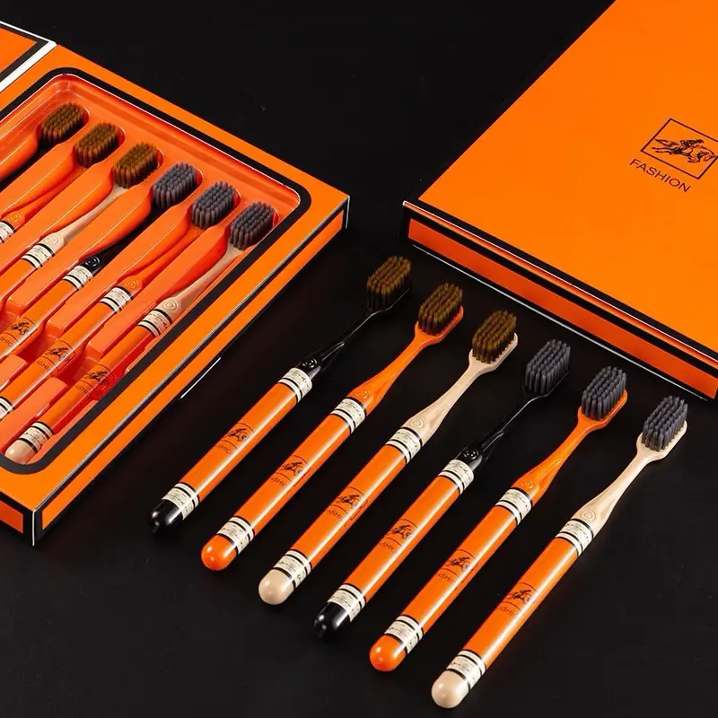 High-end light luxury U-shaped extended head toothbrush soft hair adult home home set wide head men special high appearance level