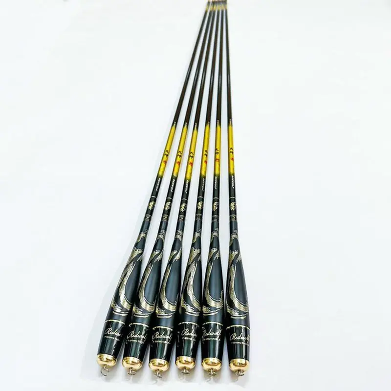 Cần câu tay sói vàng 4H 28i kèm túi vải ngọn trục phao luoi Đi Câu Bắt Cá Fishing Câu Cá Carbon 2
