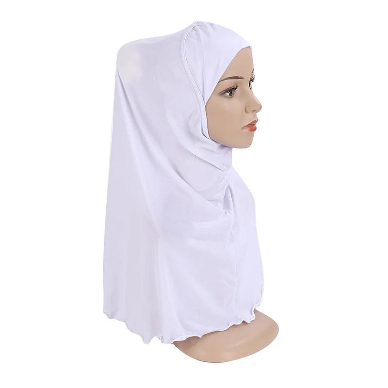 Product Introduction of Ramadan Headscarf Children's Scarf Girl 7 to 12 Years Old Muslim Islamic Shawl Soft Stretch Headscarf Malaysian Girl Children's Headscarf 10