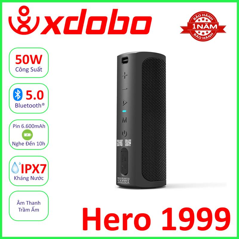 Loa Bluetooth 5.0 XDOBO HERO 1999 Công Suất 50W, Chống Nước IPX7, Pin 6600Mah Hỗ Trợ Thẻ TF, USB, AUX - BH 12 Tháng Củ Loa Nghe Nhạc