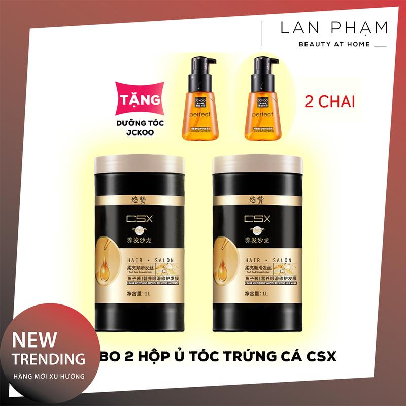 COMBO 2 HỘP KEM Ủ CSX - TẶNG 2 SERUM DƯỠNG TÓC JCKOO  Chăm Sóc Tóc. Nữ Women Dưỡng Tóc