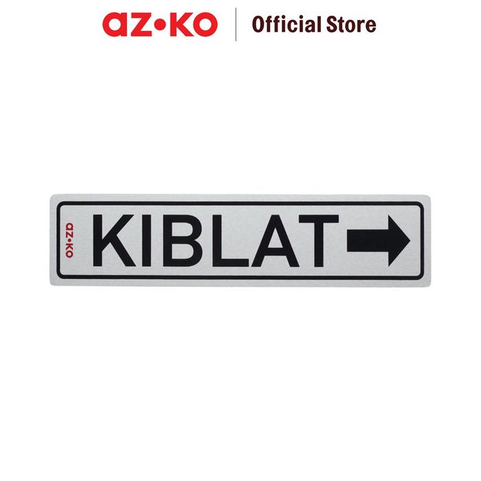 Jual AZKO Stiker Anodized Sign Kiblat Tempelan Dekor Label Tempel ...