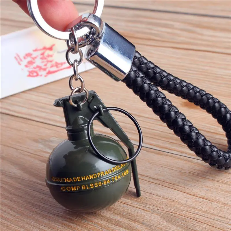 Mô Hình Nhỏ Mặt Dây Chuyền Móc Chìa Khóa Bom Phân Mảnh Đạo Cụ Trò Chơi Ăn Tối Gà PUBG, Móc Chìa Khóa Kim Loại Sáng Tạo, Thời Trang Mới Móc Khoá Women