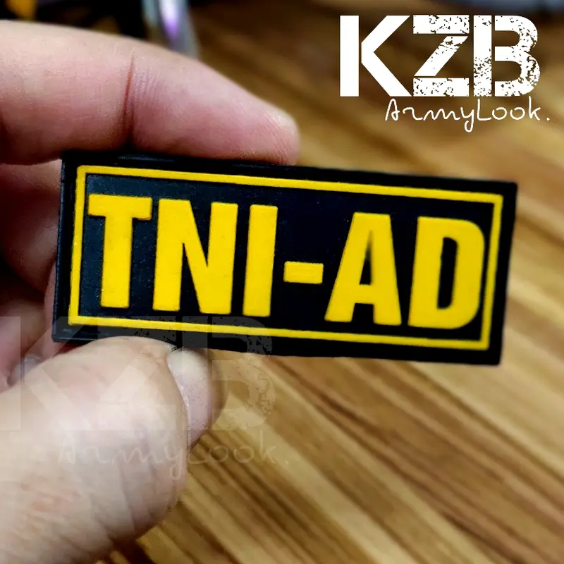 Patch Rubber Velcro-Emblem Karet T N I AD Size Small 3