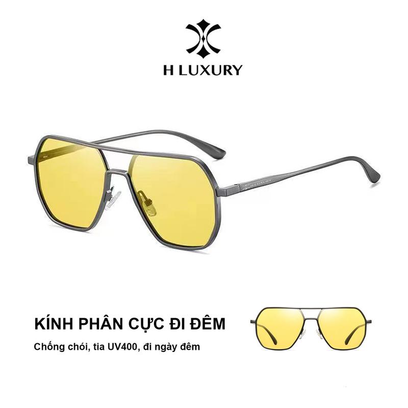   Kính Đi Đêm V14  Kính râm phân cực H Luxury chuyên dụng khi lái xe đêm - Kính Mắt Titan có thể đi ngày đêm - Chống tia UV400 và bụi bẩn 