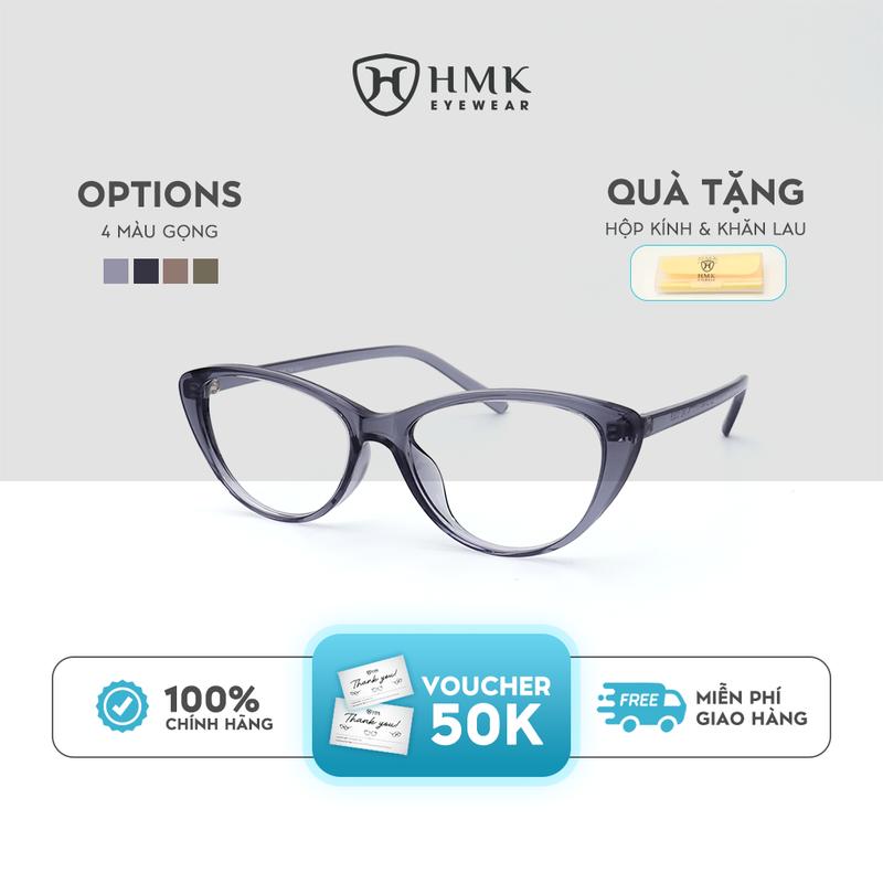 Kính mắt mèo HMK Eyewear thời trang sang chảnh, gọng nhựa cắt cận cao - MM85009