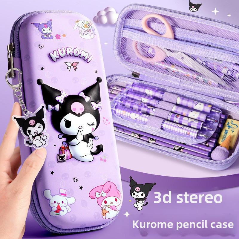 Hộp Đựng Bút Họa Tiết EVA Dễ Thương Chống Thấm Nước Kuromi Cho Bé Yêu