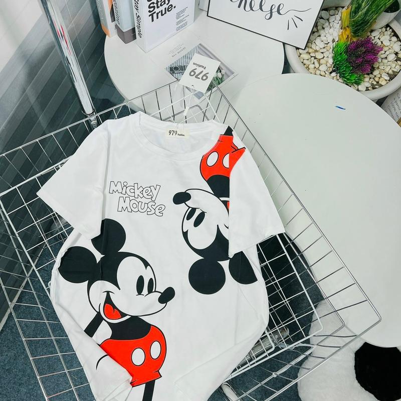 Mã 36-ÁO THUN THÁI FORM VỪA (40-58kg) Top Nữ Women Cotton Cổ Tròn 2