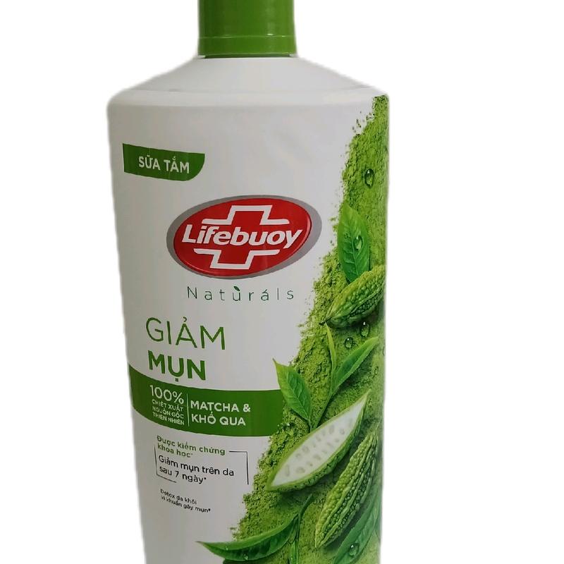 Sữa tắm Lifebouy matcha và khổ qua giảm mụn chai 800g, chiết xuất nguồn gốc thiên nhiên. Chăm Sóc Da Skincare Làm Đẹp Da lifebuoy chămsócchuyênsâu ủ