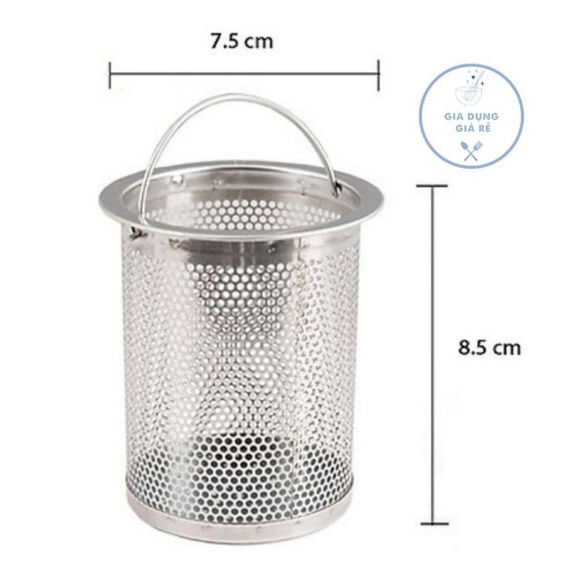 Bộ giỏ lọc rác nắp đậy bồn rửa chén bằng inox  - SMN 1