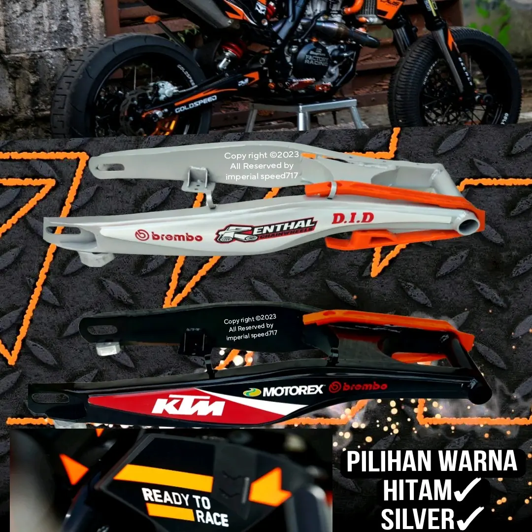 Swing Arm Replika KTM Lislas PNP untuk Semua Seri KLX-150S/G/L/BF/SE DTracker / CRF /Vixion new old Satria FU Scorpio custom super moto