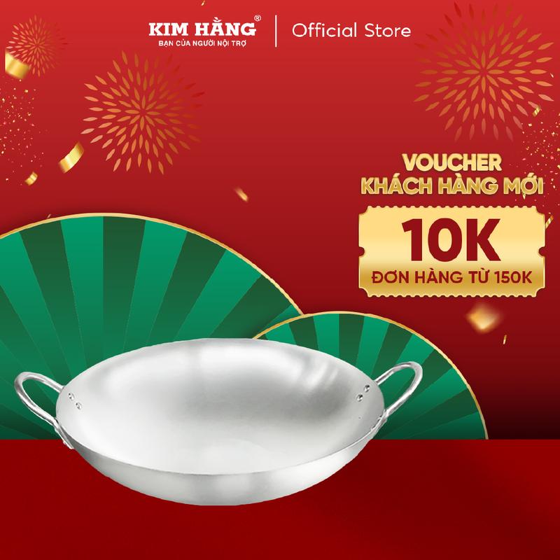 Chảo Nhôm Bầu Xi KIM HẰNG (Size 38-50CM) 2quai sâu lòng
