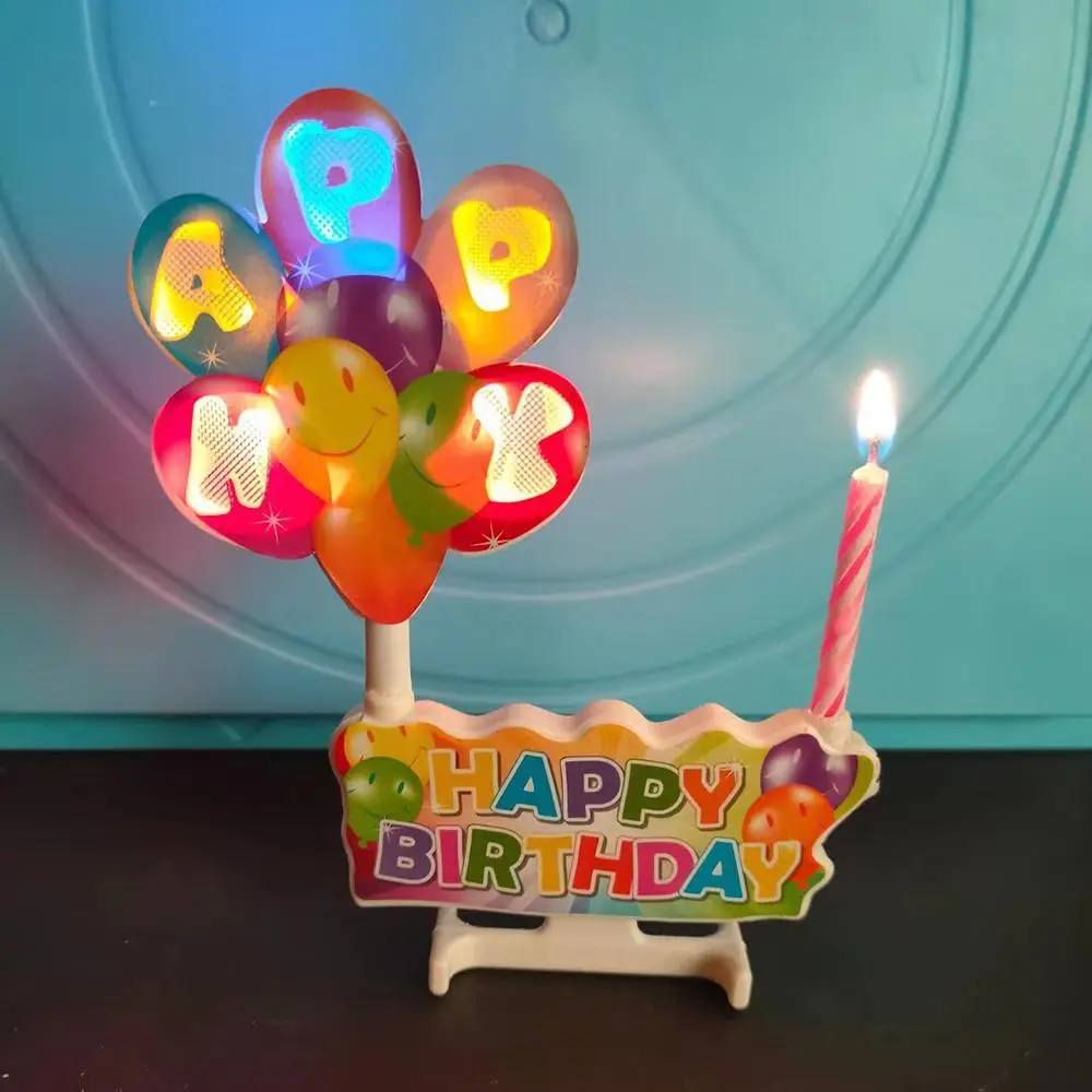 Spray flower music candle birthday candle cake party baking decoration jelly bean candle