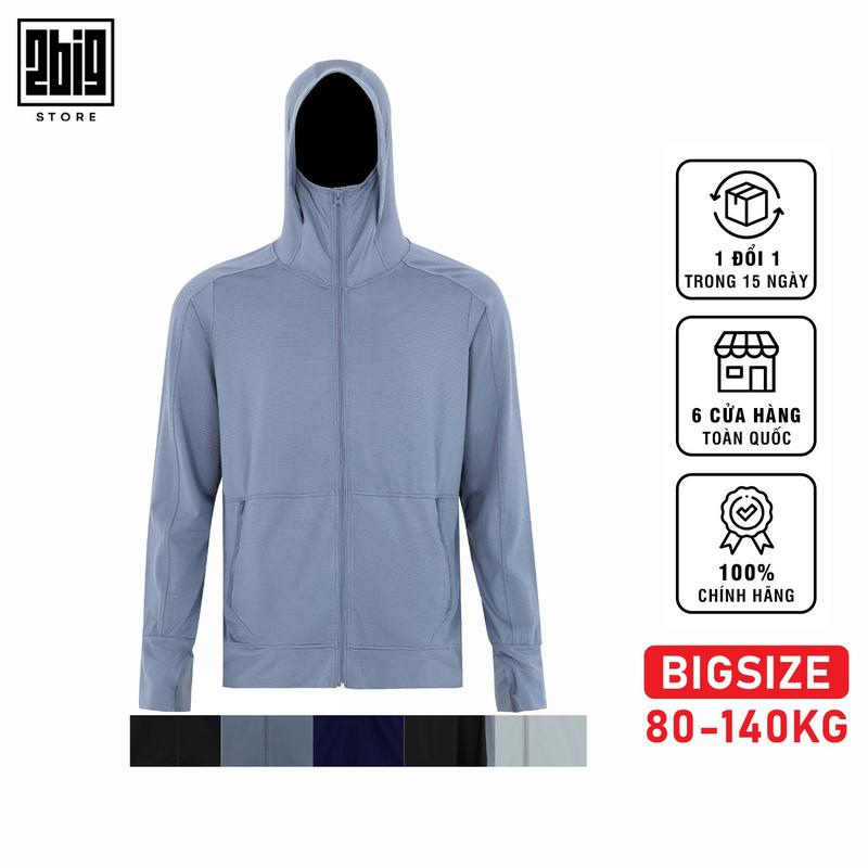 2BIG - BIGSIZE NAM 80-140KG ÁO KHOÁC CHỐNG NẮNG NAVY THUN COTTON THOÁNG MÁT