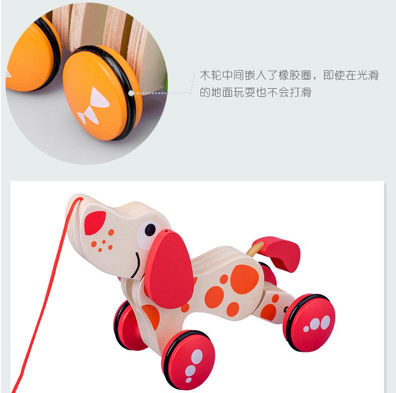 Product Introduction of Infant Walker with Animal Friends: Pull Along Cart Featuring Cartoon Dog and Crocodile for 0-3 Year Olds 10