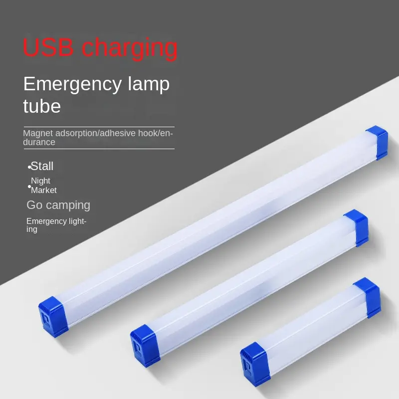 Tiub Lampu LED, SU, 17CM-72CM, 30W-200W, Mudah Alih, USB Boleh Dicas Semula, Tiub Lampu Kecemasan, Untuk Lampu Perkhemahan dan Penggunaan Luaran, Kuasa Mudah Alih, Putih Camping Lighting Outdoor