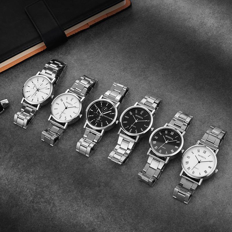 Product Introduction of Men Casual Stainless Steel Mesh Belt Watch Simple Dial Quartz Watch Round Dials Business Wristwatch Erkek Kol Saati Reloj Hombre 2