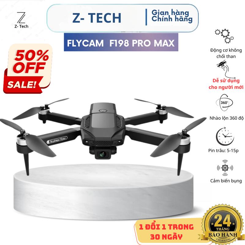 F198PROMAX Flycam F198 Pro Max - Drone Chuyên Nghiệp Chụp Ảnh Dành Cho Người Mới Tập Chơi Tập Bay Quay Phim Nét Nhào Lộn 360 Độ - Phụ Kiện Camera fly cam giare flycam f198