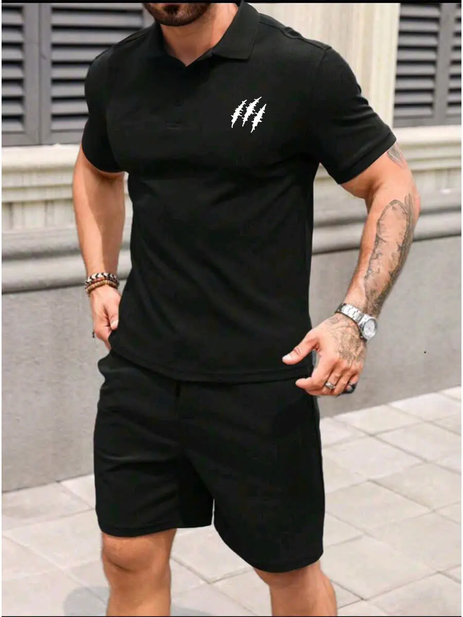 ĐỒ BỘ POLO CAO CẤP ÁO CÓ CỔ IN HINH ĐƠN GIẢN NAM TÍNH SIZE TO TỚI 115KG