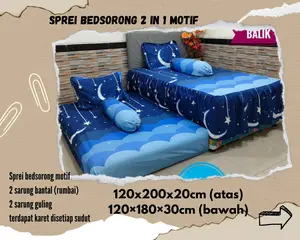 Sprei rumbai bedsorong 2 in 1 motif