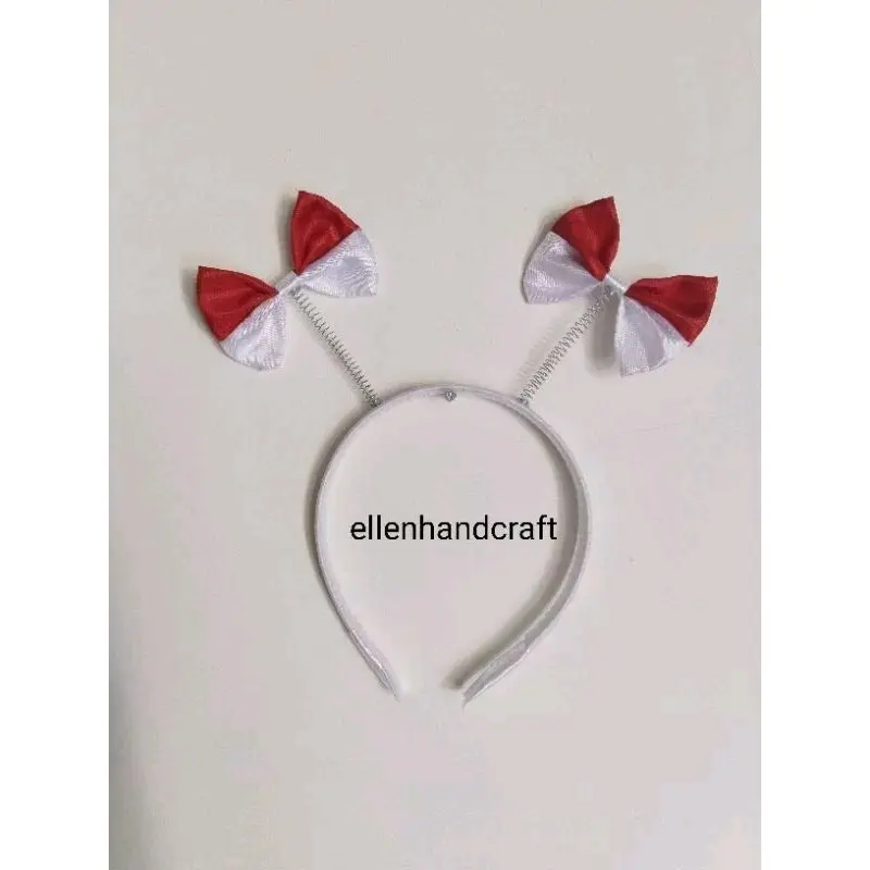 bando merah putih, ready bando pita anti patah, bandana agustusan, headband per tuing, bando perayaan HUT RI, bandana, aksesoris kepala independent day,