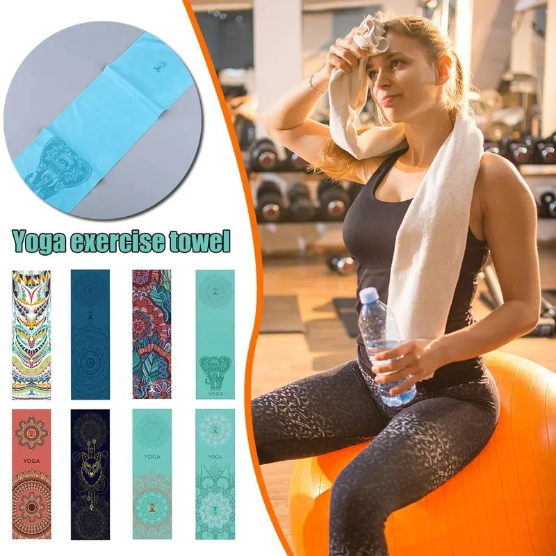 Thảm Tập Yoga, In Hình, Nhanh Khô, Chống Trượt, Có Thể Gập Lại, Khăn Chăn Tập Yoga, Thích Hợp Tập Thể Dục, 1 Miếng 5