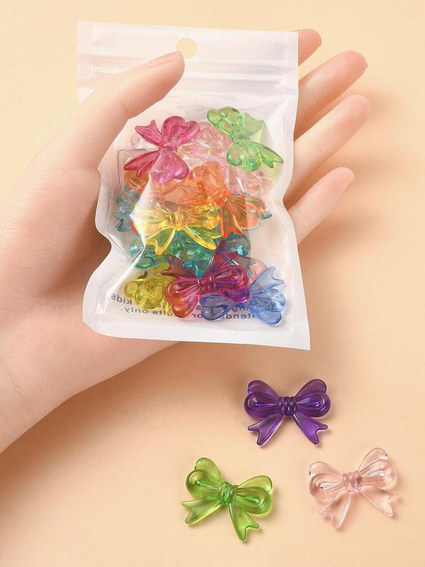 Random Color Bow Decor Beads (20pcs/bag), DIY Jewelry Making Supplies for Bracelet & Necklace, Fashion Accessories for Women & Girls 4