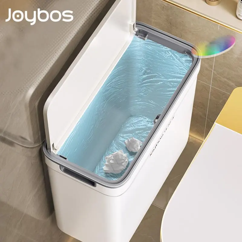 Wall Mounted Trash Can, 1 Count Floor-standing Garbage Box with Lid, One Click To Pop Up Trash Box for Bathroom Kitchen Dining Room Home