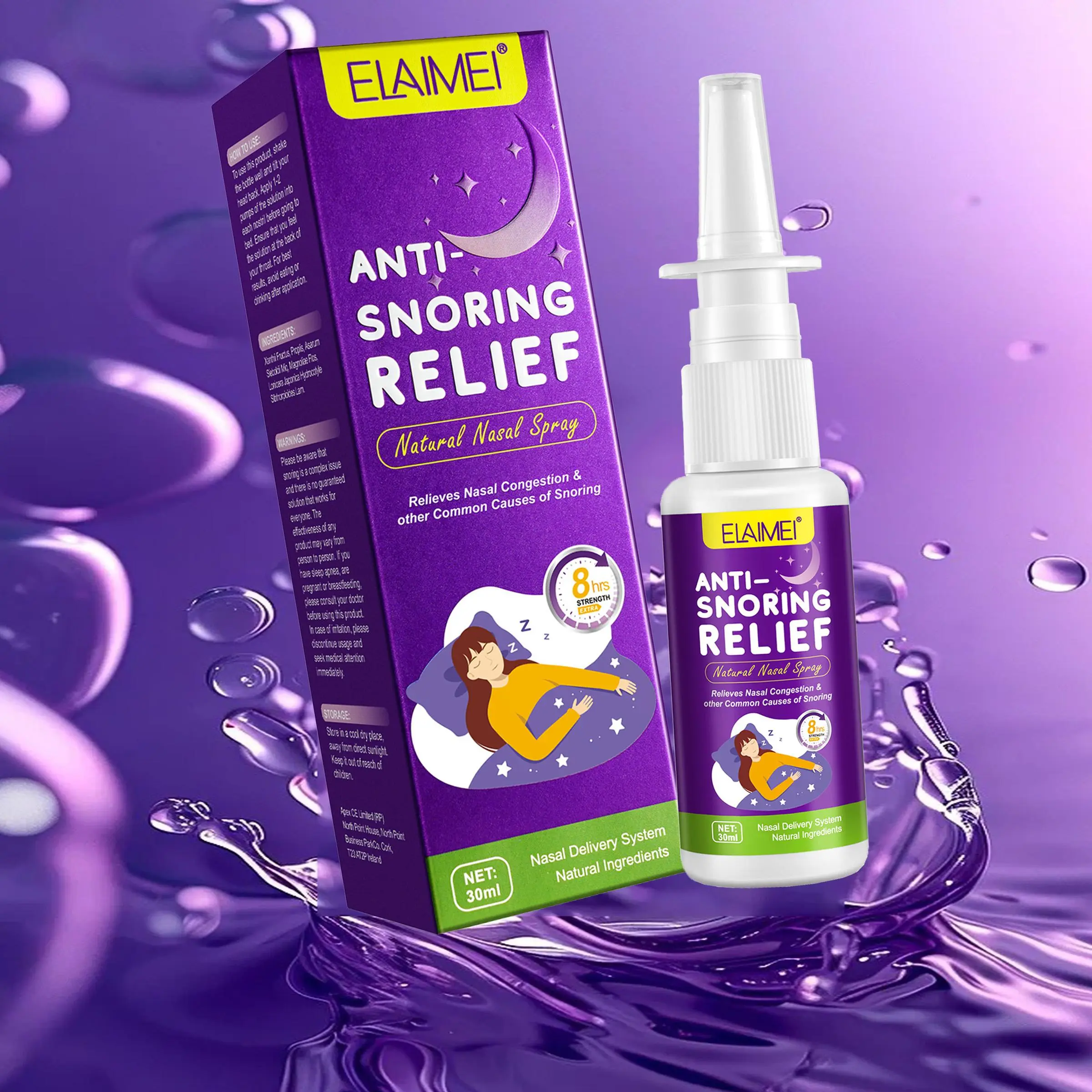 Anti Snoring Spray, 1 Count/2 Counts Sleeping Aid Spray, Natural Sleep Aid Spray, Nasal Care Product for Men & Women, Christmas Gift