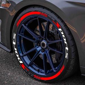 Conjunto de 4 piezas para decorar llantas de coche y motocicleta, pegatinas universales resistentes al agua y engrosadas con diseño 3D [no incluye adhesivo]