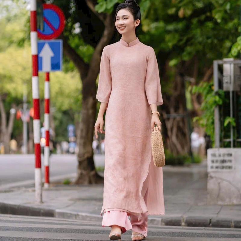 [ SẴN HÀNG ] Áo dài Cửu Nguyệt cách tân 4 tà dáng suông, tay lỡ, tơ crep cao cấp, áo dài chụp ảnh thu, áo dài trend Tết 2025, aodaisam - Thời Trang nữ, Women dress