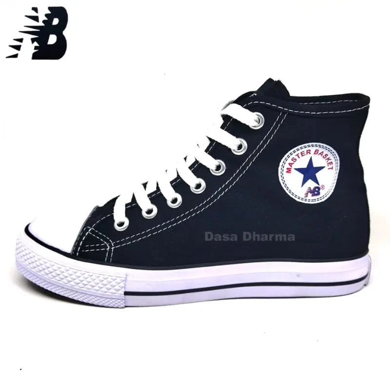 SEPATU SEKOLAH MB MASTER BASKET HITAM PUTIH TINGGI PENDEK ANAK SEKOLAH LAKI LAKI PEREMPUAN SD SMP SMA UK 31-42 2