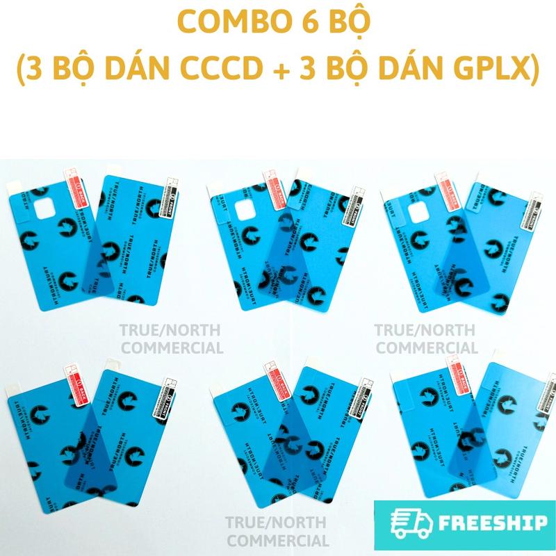 Combo 6 Bộ Dán Bảo Vệ Thẻ (3 Bộ Dán Căn Cước Công Dân & 3 Bộ Dán Giấy Phép Lái Xe)