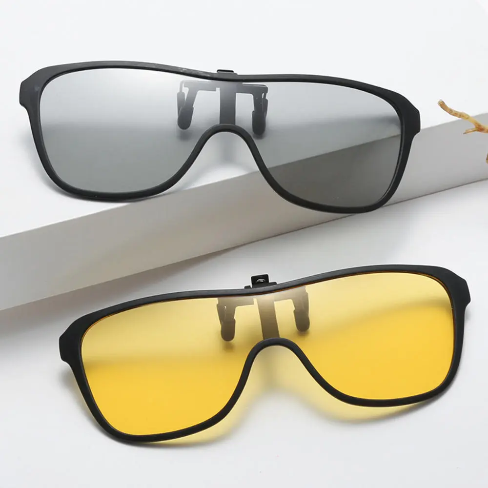 Polarised Polarised Clip-On Sunglasses Quick Flip Lightweight One Piece Clip-On Sunglasses UV400 Protection Anti-Glare One Piece Flip Up Sunglasses